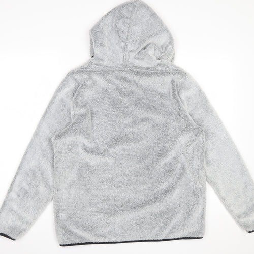 Crane Women Grey Size 12/14 Hooded Pullover Fleece Sweatshirt