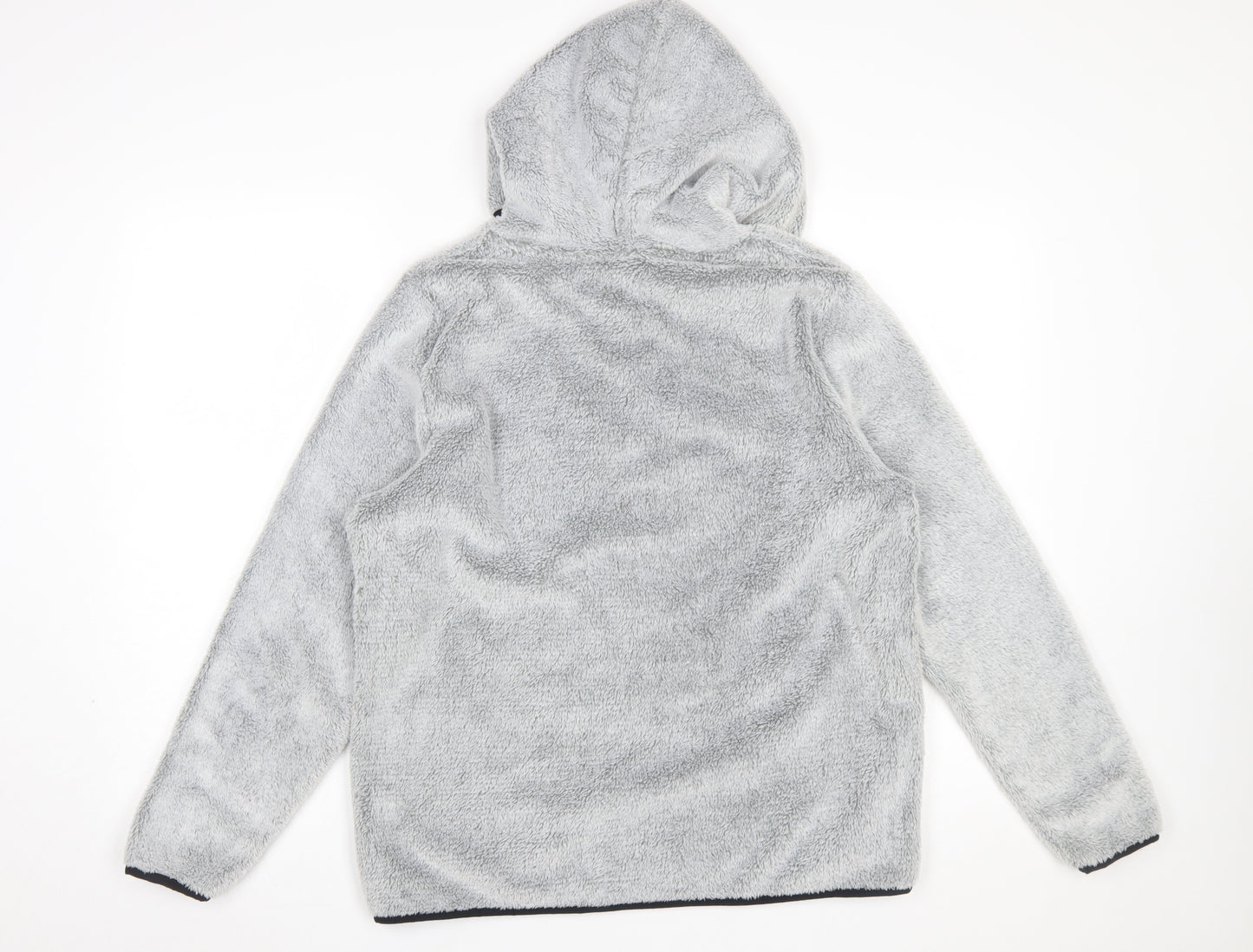 Crane Women Grey Size 12/14 Hooded Pullover Fleece Sweatshirt