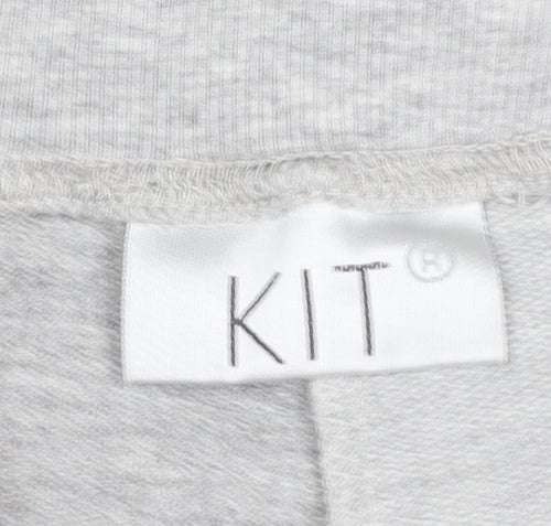 KIT Womens Grey Capri Jersey Trousers Size 20 Comfort Fit
