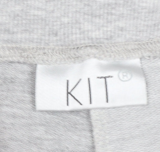 KIT Womens Grey Capri Jersey Trousers Size 20 Comfort Fit