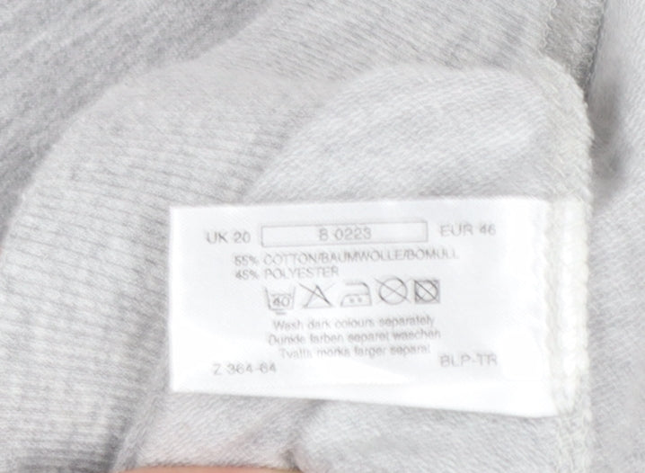 KIT Womens Grey Capri Jersey Trousers Size 20 Comfort Fit