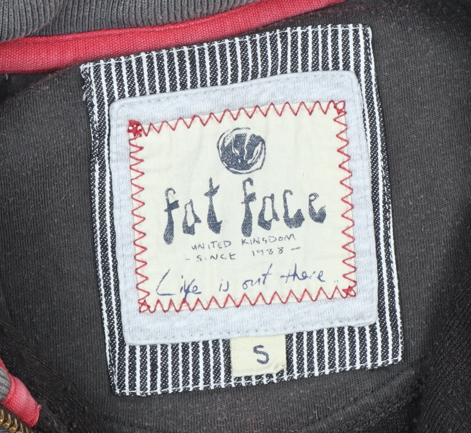 Fat Face Men’s Brown Fleece 1/4 Zip Pullover Sweatshirt Size S