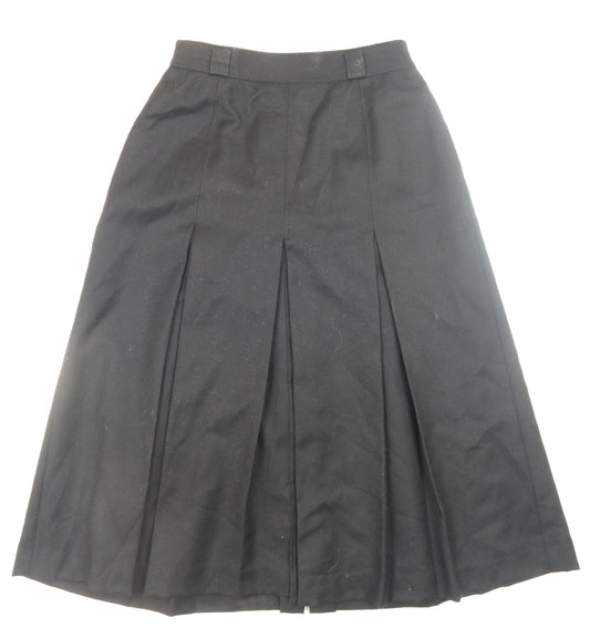 Bianca Womens Black Midi Pleated Lined Formal Skirt Size 10