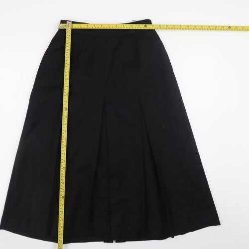 Bianca Womens Black Midi Pleated Lined Formal Skirt Size 10