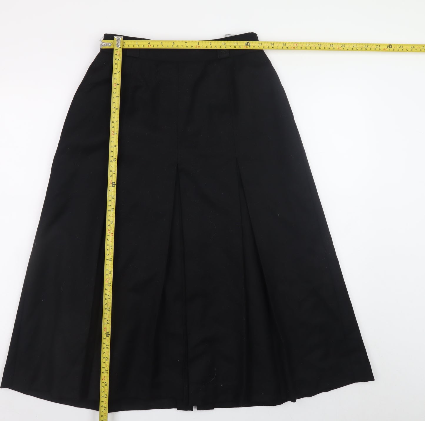 Bianca Womens Black Midi Pleated Lined Formal Skirt Size 10