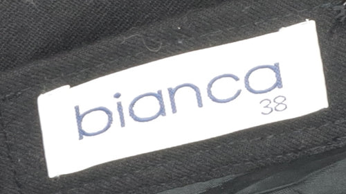 Bianca Womens Black Midi Pleated Lined Formal Skirt Size 10