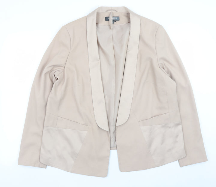 Marks and Spencer Women Beige Size 18 Blazer Jacket Lined Twill