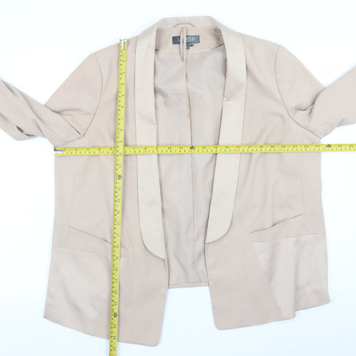 Marks and Spencer Women Beige Size 18 Blazer Jacket Lined Twill