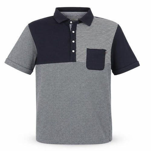 THE SHOP TK Men's Grey Colourblock Polo Shirt XL