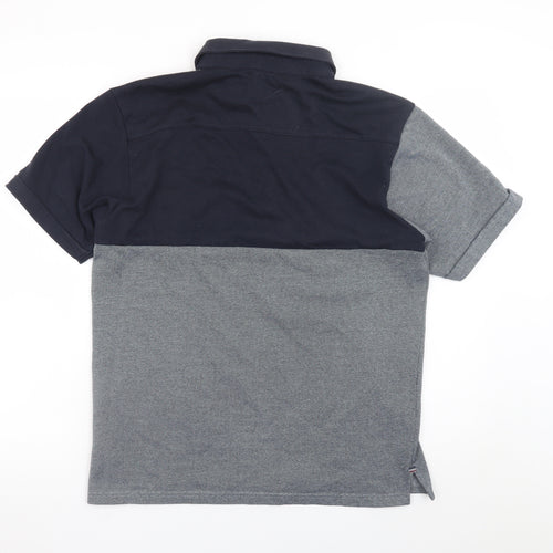 THE SHOP TK Men's Grey Colourblock Polo Shirt XL