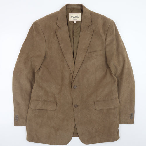 Hutson Harbour Men's Beige Polyester Blazer 42R Classic Fit