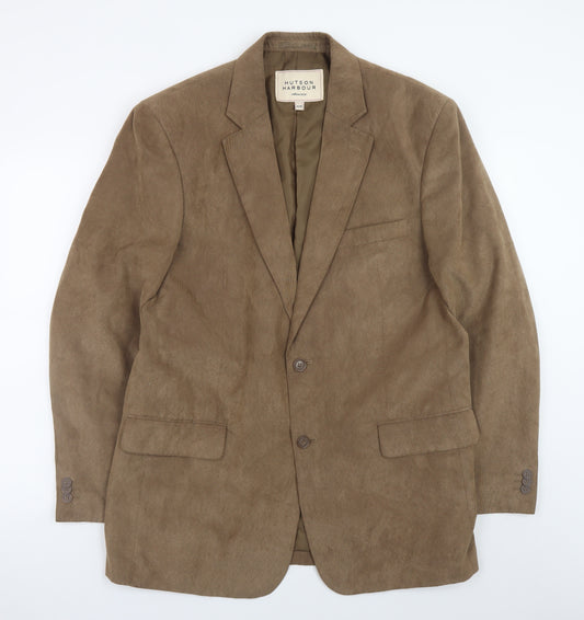 Hutson Harbour Men's Beige Polyester Blazer 42R Classic Fit