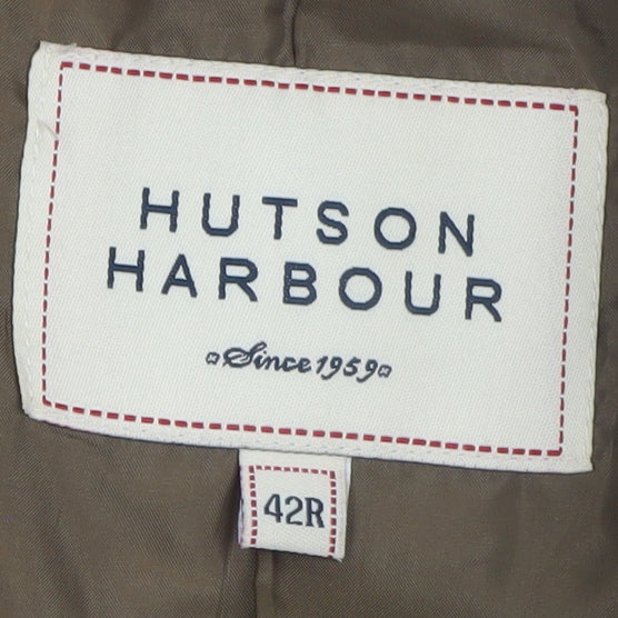 Hutson Harbour Men's Beige Polyester Blazer 42R Classic Fit