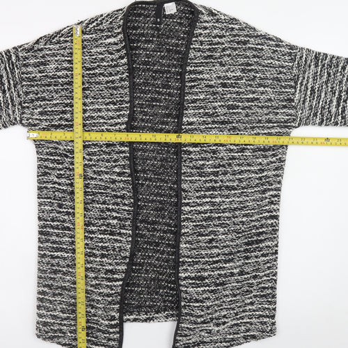 H&M Divided Women Black Knit Coatigan Size S Open Front