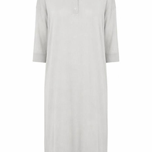 Weekday Women Beige Collared Midi Knit Shirt Dress Size M