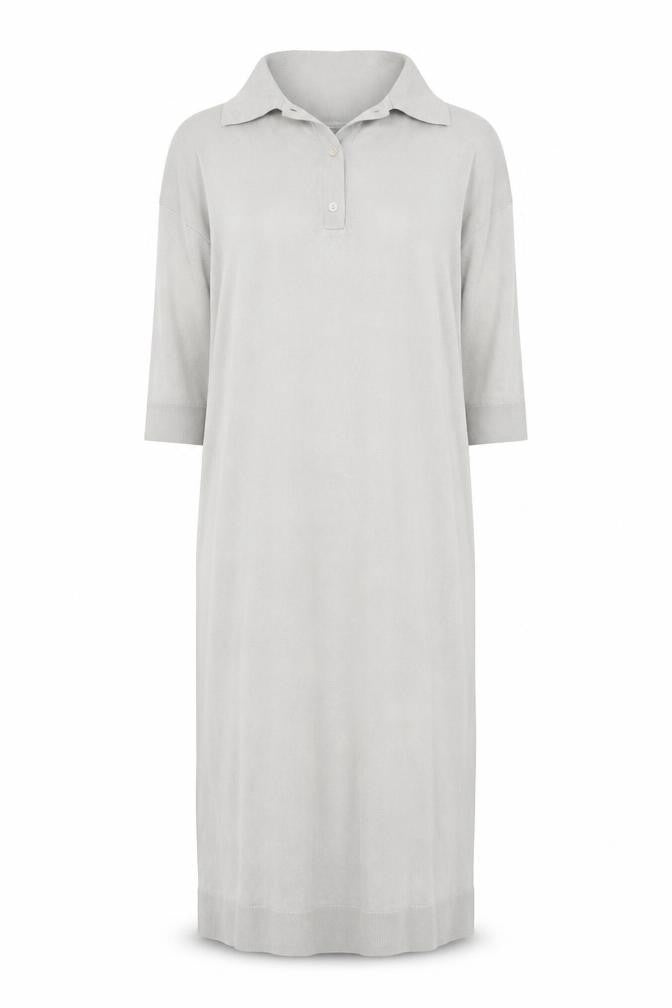 Weekday Women Beige Collared Midi Knit Shirt Dress Size M