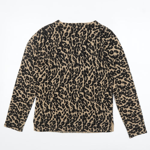 Marks and Spencer Women’s Beige Leopard Print Jumper Size 8