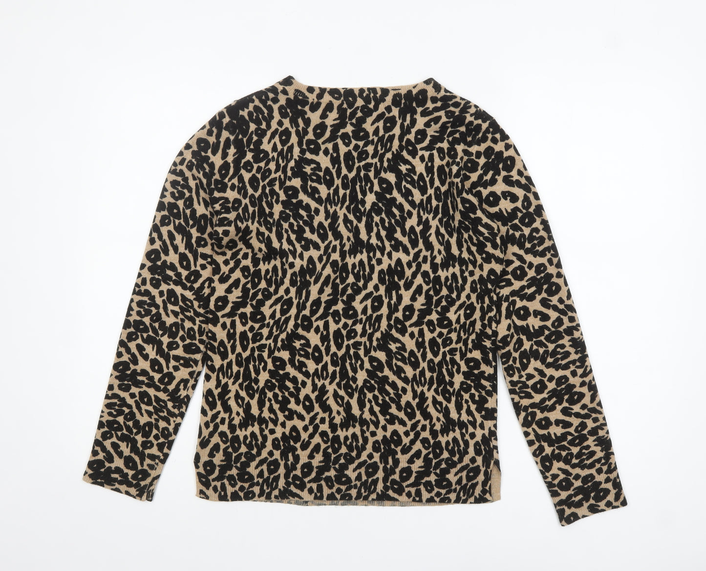Marks and Spencer Women’s Beige Leopard Print Jumper Size 8