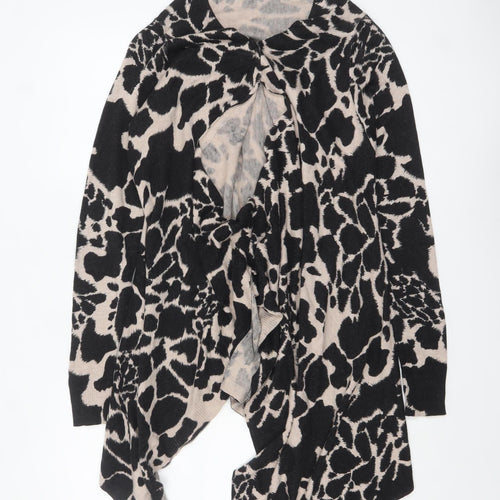 Wallis Women’s Beige Black Animal Print Wrap Cardigan M