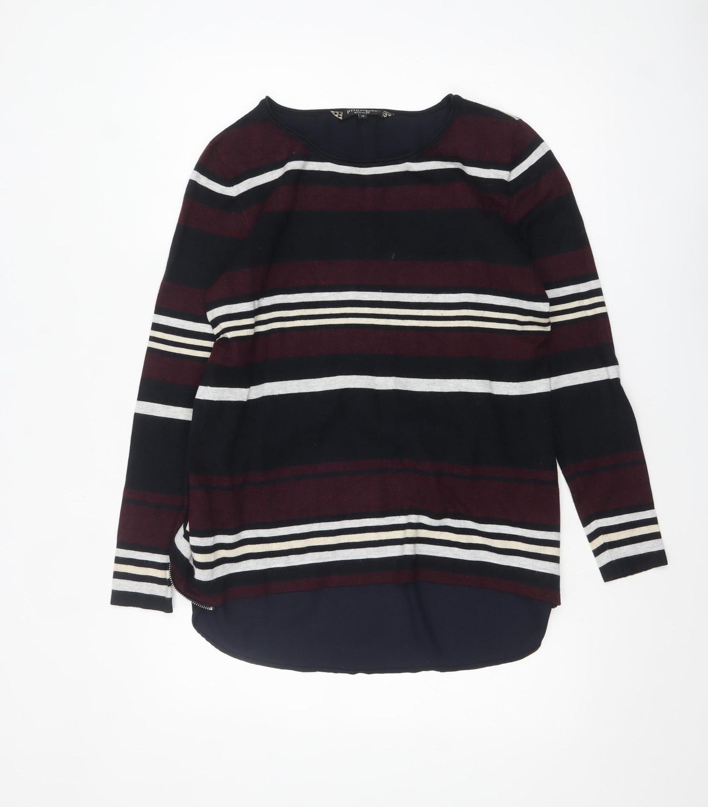 Principles by Ben de Lisi Women's Black Stripe Size 12 Pullover Jumper