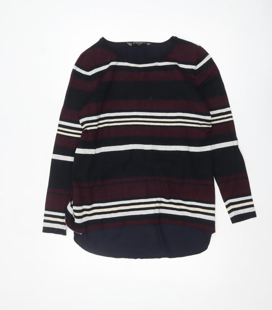 Principles by Ben de Lisi Women's Black Stripe Size 12 Pullover Jumper