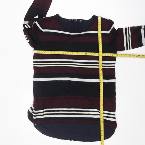 Principles by Ben de Lisi Women's Black Stripe Size 12 Pullover Jumper