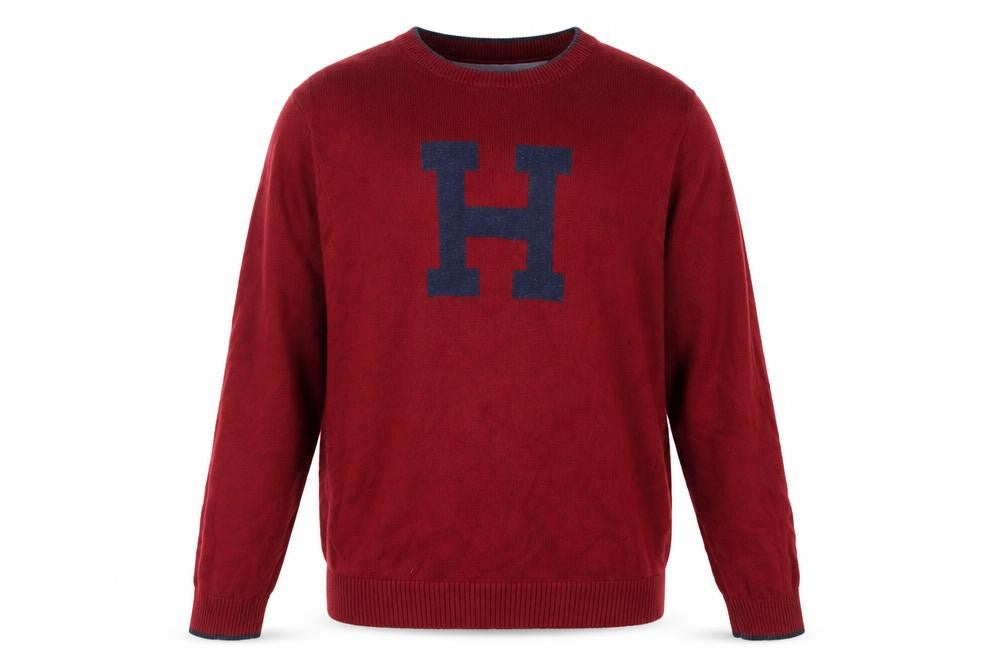 Front view of Tommy Hilfiger Men Red 2XL Crew Neck jumper