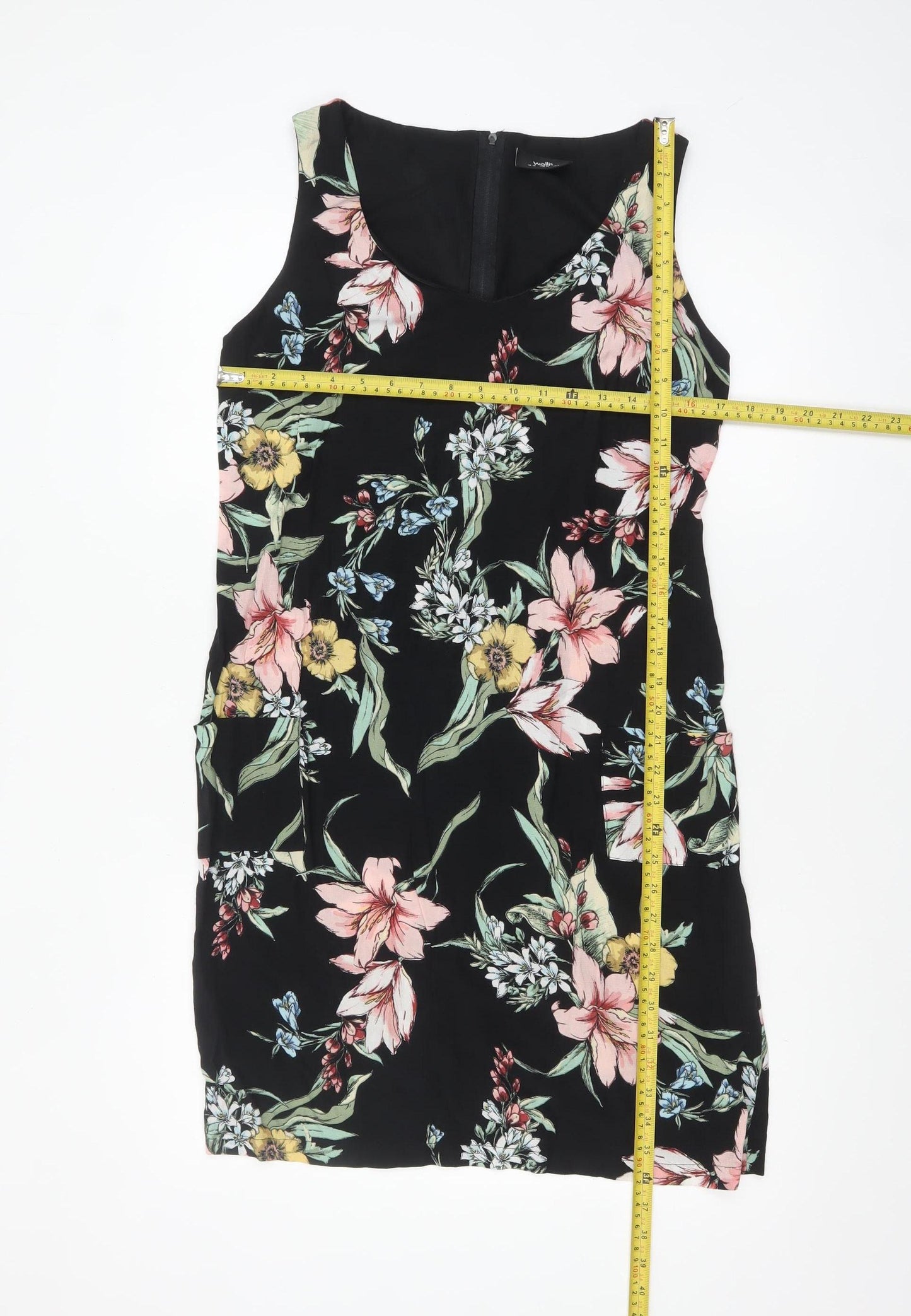 Wallis Women's Multicoloured Floral Sleeveless Shift Dress UK 10