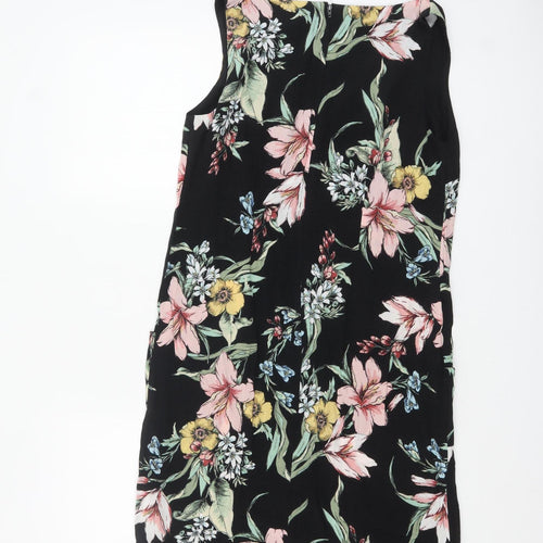 Wallis Women's Multicoloured Floral Sleeveless Shift Dress UK 10