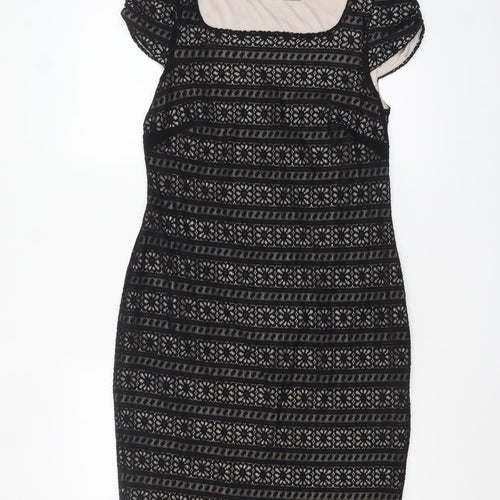 Marks and Spencer Women Black Lace Sheath Dress Size 14