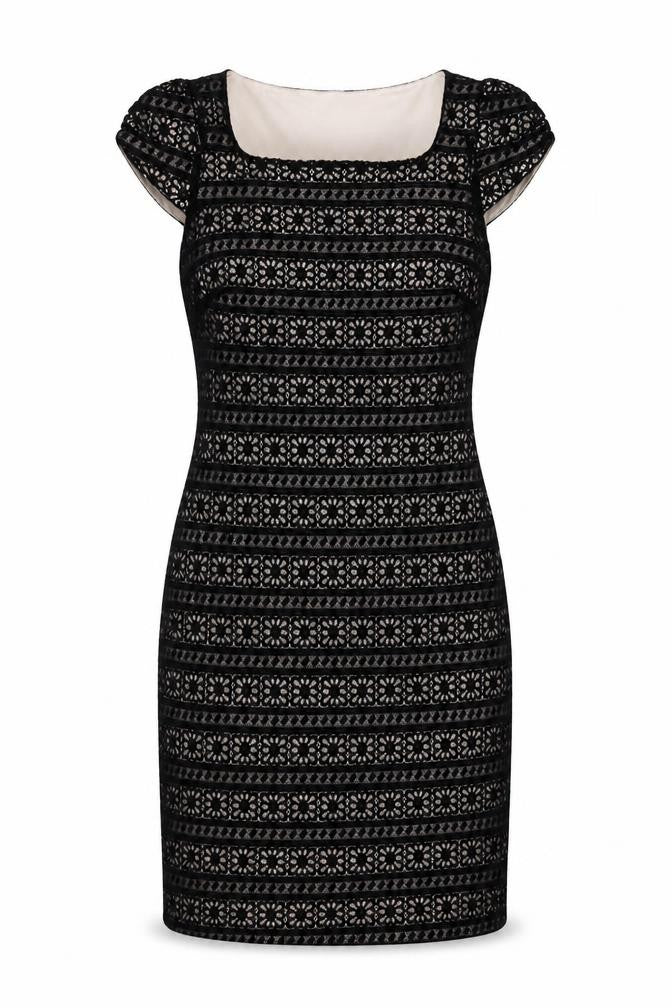 Marks and Spencer Women Black Lace Sheath Dress Size 14