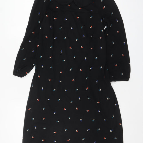 Boden Women Black Polka Dot Shift Dress Size 8