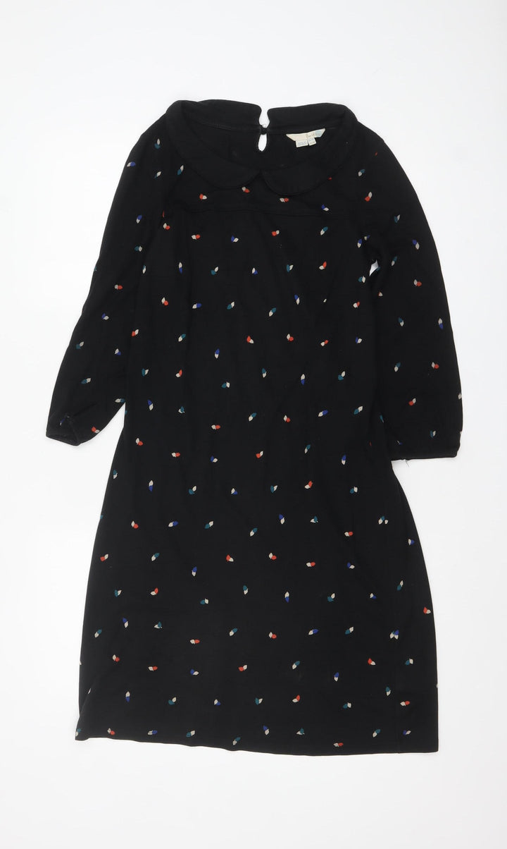 Boden Women Black Polka Dot Shift Dress Size 8