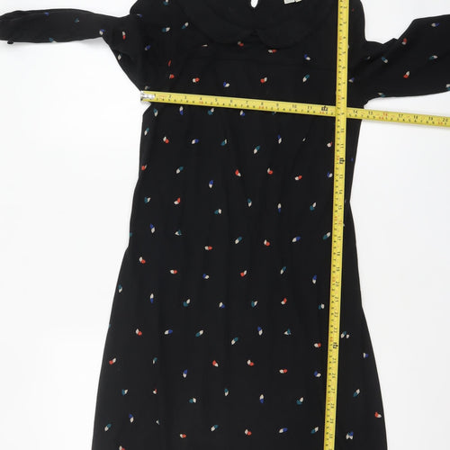 Boden Women Black Polka Dot Shift Dress Size 8