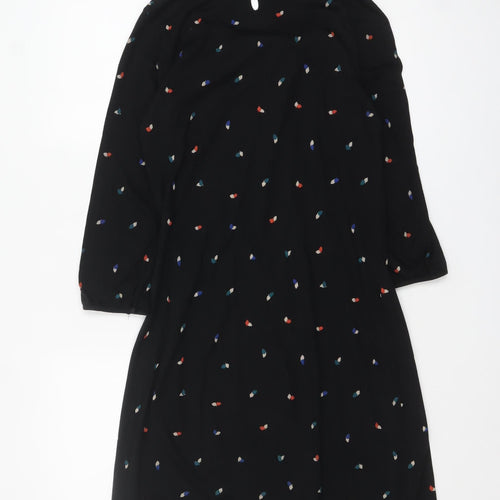 Boden Women Black Polka Dot Shift Dress Size 8