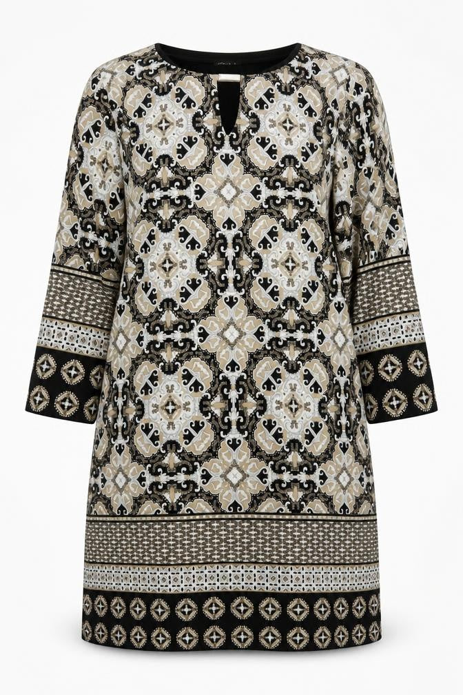 Roman Womens Multicoloured Geometric Shift Dress Size 14