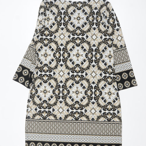 Roman Womens Multicoloured Geometric Shift Dress Size 14