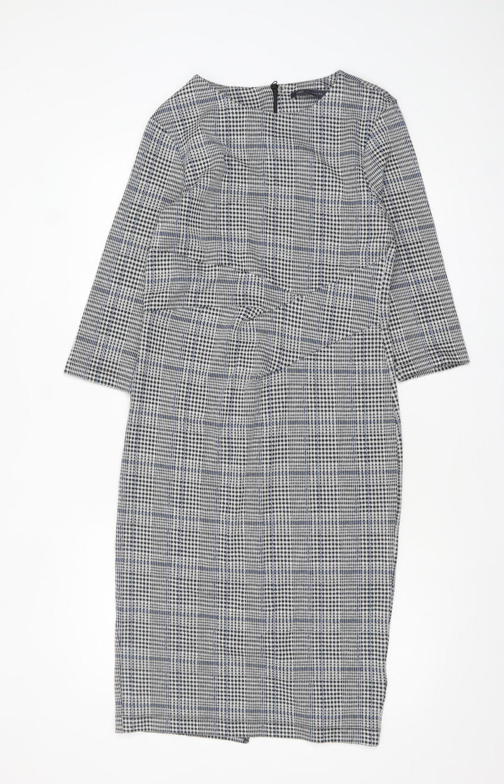 Marks and Spencer Women’s Grey Check Sheath Dress Size 10