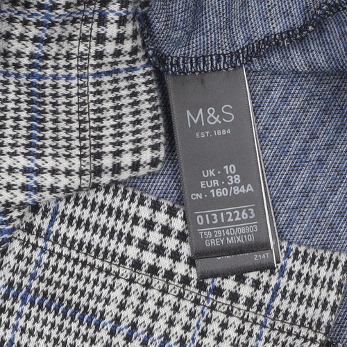 Marks and Spencer Women’s Grey Check Sheath Dress Size 10