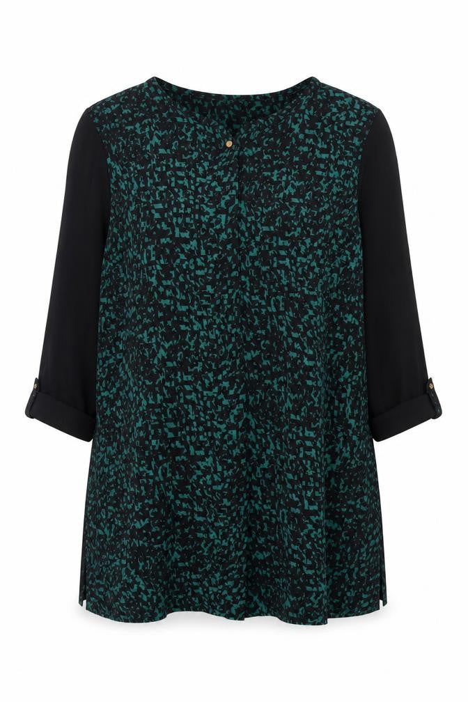 Front view of Marks & Spencer Women's Multicoloured Geometric Tunic Blouse UK 18