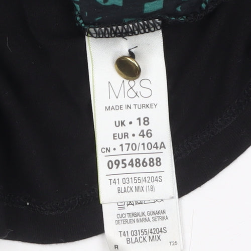 Marks and Spencer Women's Multicoloured Geometric Tunic Blouse UK 18