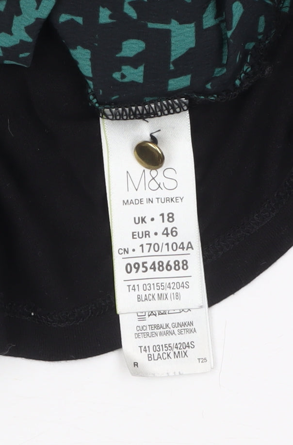 Marks and Spencer Women's Multicoloured Geometric Tunic Blouse UK 18