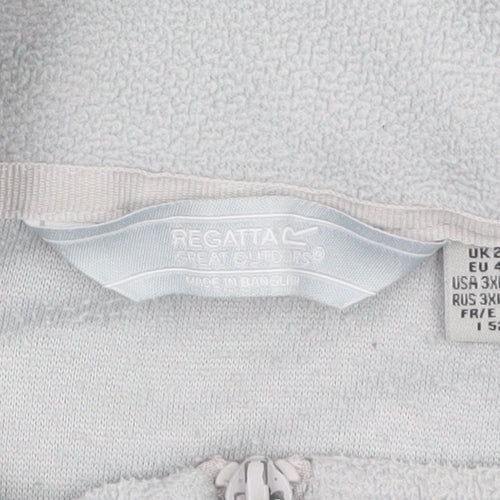 Regatta Women Grey 1/4 Zip Fleece Sweatshirt Size 20