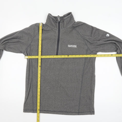 Regatta Mens Grey Half Zip Fleece Sweatshirt M Outdoor Pullover