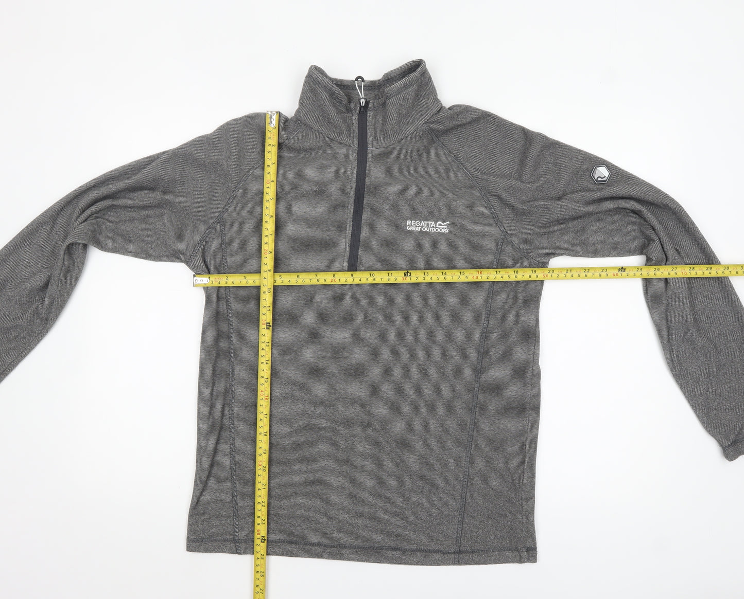 Regatta Mens Grey Half Zip Fleece Sweatshirt M Outdoor Pullover