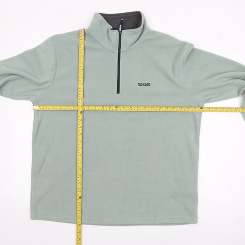 Regatta Men's Green XL Fleece 1/4 Zip Pullover Sweatshirt