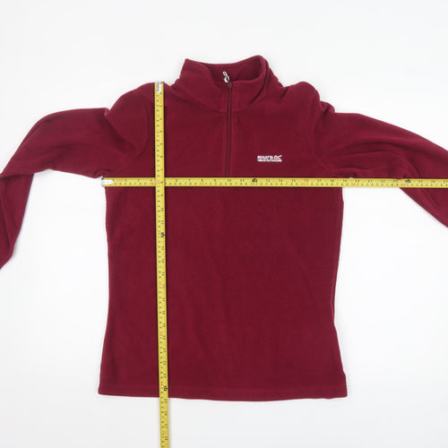 Regatta Great Outdoors Women's Red 1/2 Zip Fleece Sweatshirt UK 10
