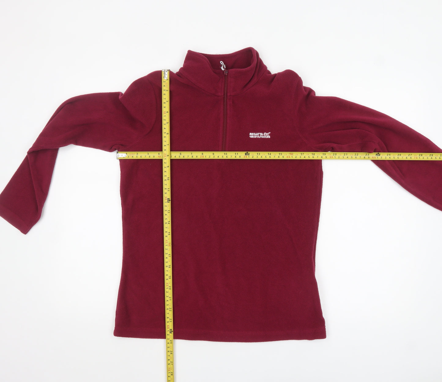 Regatta Great Outdoors Women's Red 1/2 Zip Fleece Sweatshirt UK 10