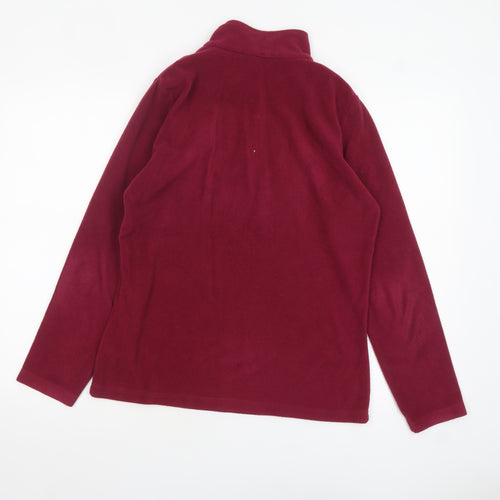 Regatta Great Outdoors Women's Red 1/2 Zip Fleece Sweatshirt UK 10
