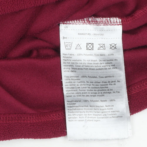 Regatta Great Outdoors Women's Red 1/2 Zip Fleece Sweatshirt UK 10
